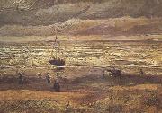 Vincent Van Gogh Beach at Scheveningen in Stormy Weather (nn04) oil painting artist